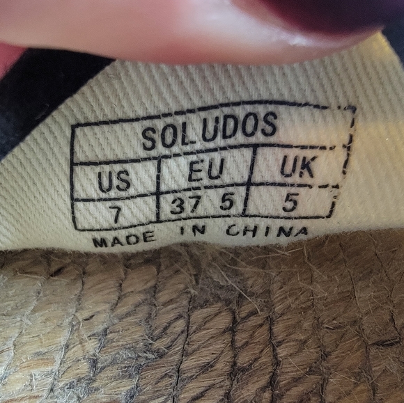 Soludos Classic Canvas Stripe Espadrille Sandals in Black & White, 7 - Picture 12 of 15